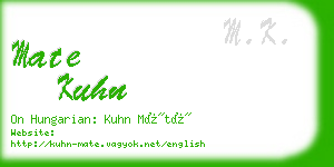 mate kuhn business card